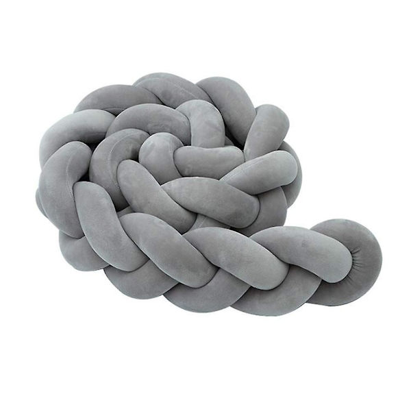 Sängynreunus, vauvan reunapehmuste, vauvan sängyn reunuspunos, reunojen suojaus, päänsuojaus, koriste pinnasänkyyn (harmaa, 100cm) Gray 150cm