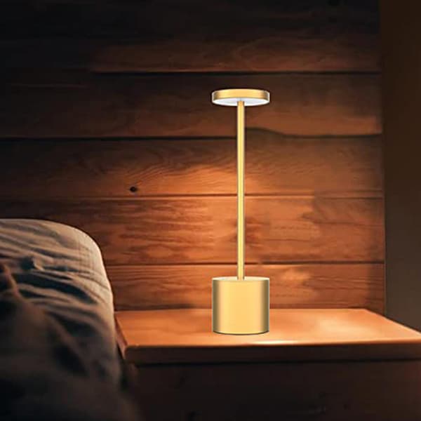 3-levels Brightness Led Table Lamp Touch Dimmable Usb Rechargeable Bar Night Light Cordless Modern Khaki