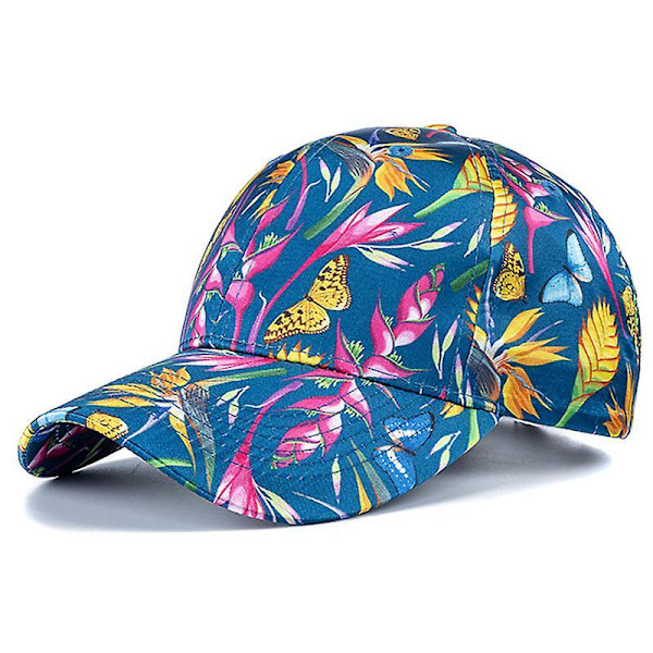 Fashionable dame Tie Dye kasket, flerfarvet, uregelmæssigt print, baseballkasket, dame udendørs sommerhat - Style 24