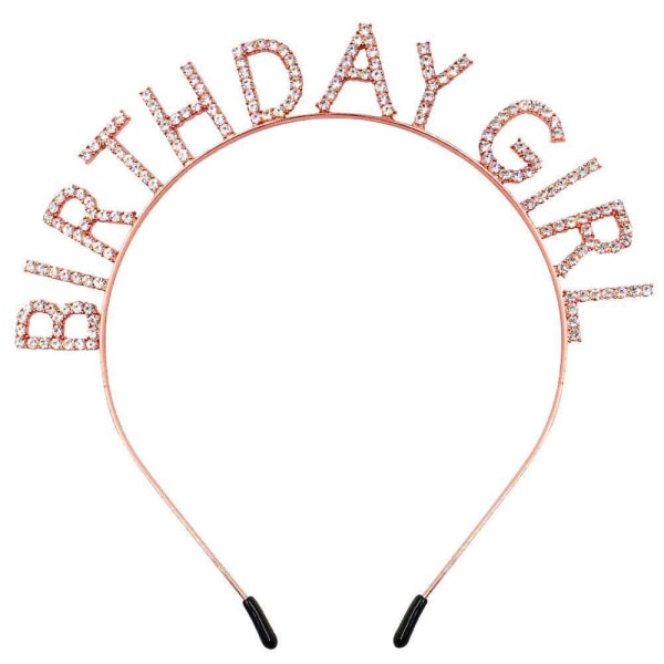 Birthday Headpiece Girl Tiara Headband Birthday Satin Sash For Party Decorations Supplies 3
