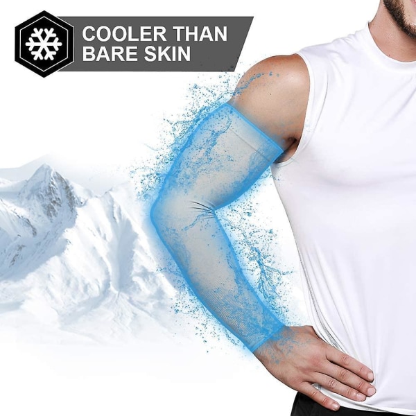 2 Par Sol UV Beskyttende Kølende Arm Sleeves Til Mænd & Kvinder, UPF 50 Grey