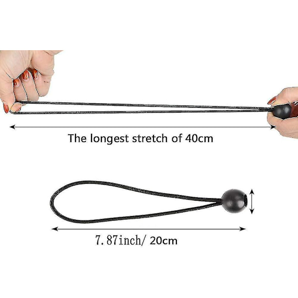 30pcs Elastic Tensioner, Rubber Bungee Tensioners With Ball, For Tarpaulin