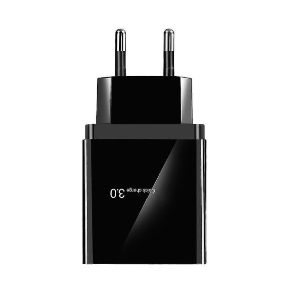 Bærbar Quick Charge 3.0 4-usb-porter 3.1a Reise Smart Adapter Telefonlader Black US Plug