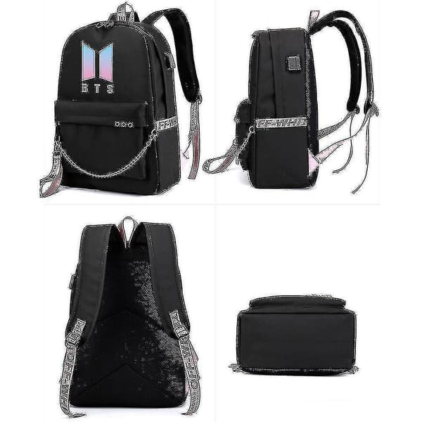 Backpacks Bts Backpack Cute Usb Charging School Bag Color-1 No13910