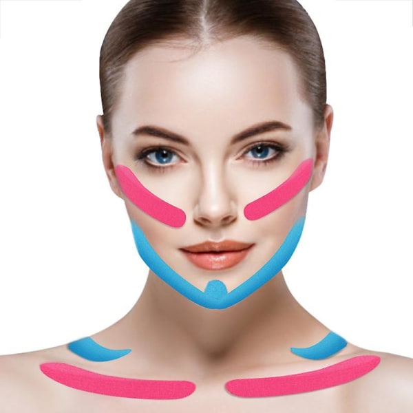2.5cm*5m Kinesiology Tape For Face V Line Neck Eyes Lifting Wrinkle Remover Sticker Tape Facial Skin Care Tool Bandagem Elastica Orange