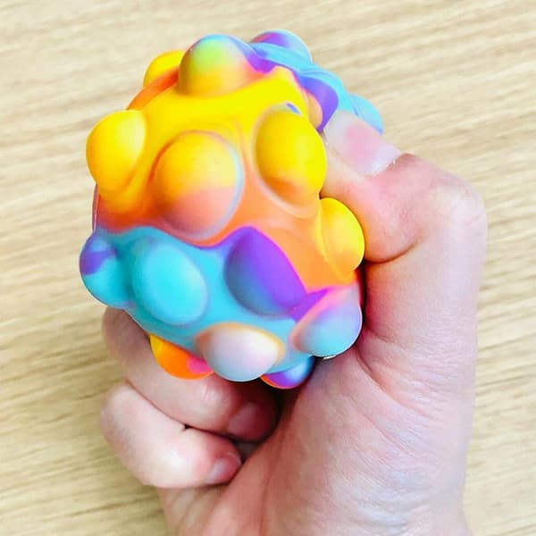 Pop It Stressbold Fidget Legetøj 3d Sensorisk Tryk Boble Popper Bold Autisme Stress Relief Gave Red