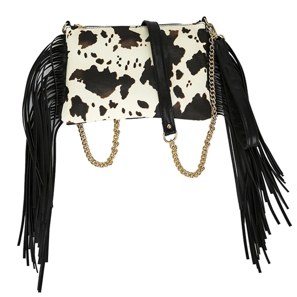 Elegant Leopard Fringe Crossbody Bag Pouch Purse Vintage Messenger Bags Travel Leopard 1