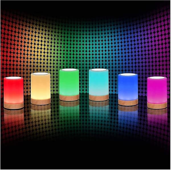 Led Night Light Bedside Table Lamp For Kids Bedroom With Remote Control Dimmable Warm White Light