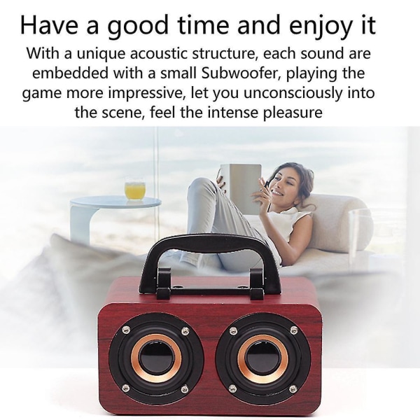 Portable Bluetooth-compatible Speaker Partycast Stereo Bass With Japan-imported Chip Red