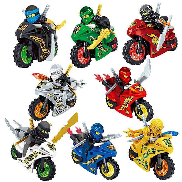 8 kpl Ninja-hahmosetti Lasten lelut Shinobi-minihahmot Syntymäpäivälahjat