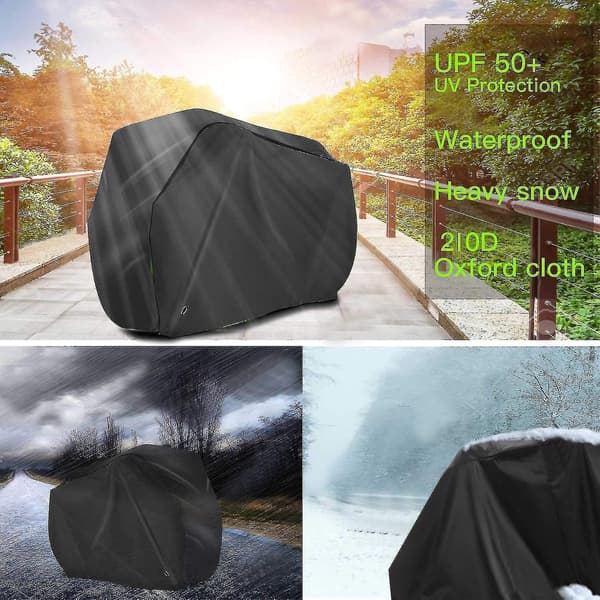 Bike Cover For 2 Bikes 210d Ripstop Material Windproof Anti Uv