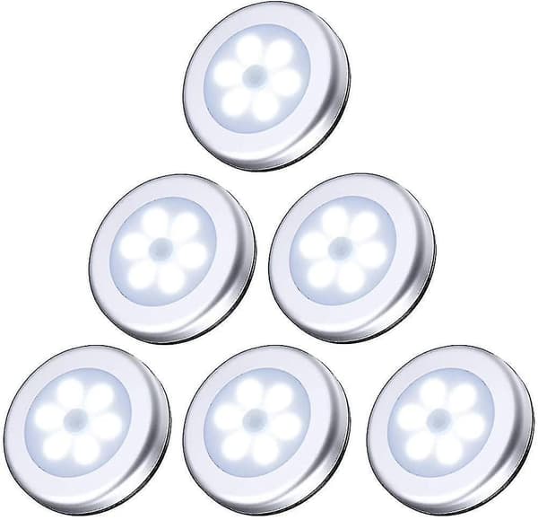 Pakke med bevægelsessensorlampe. Skabslampe. LED sensorlys. Batteridrevet
