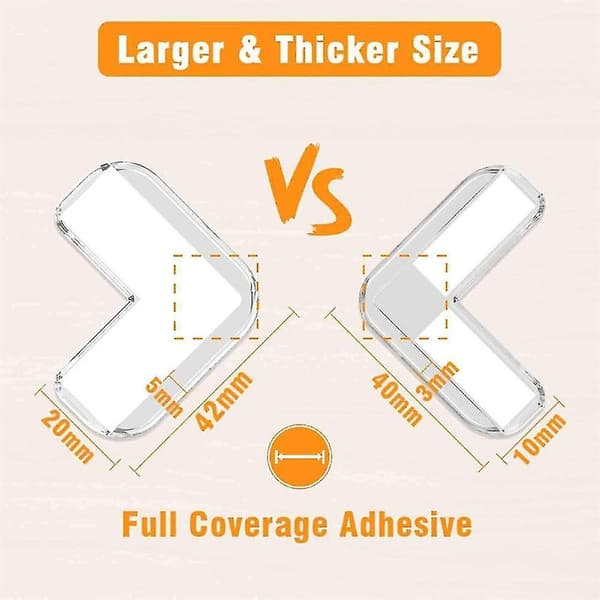 12 Pack Corner Protectors For Kids, Large And Thick Corner Guards With Latest Strong Adhesion 8 pieces