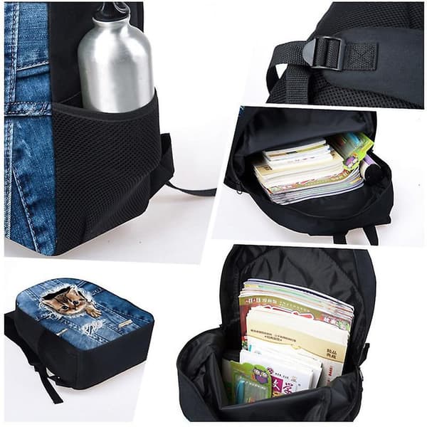 3 Pcs Set Stranger Things Bags Backpack School Mini Wallet Women's Bag Men's Shoulder Only Backpack
