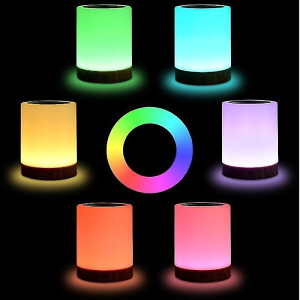 Touch Table Lamp, Dimmable Bedside Lamp With Warm White Light