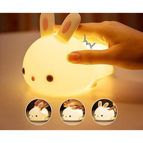 Cute Bunny Kids Night Light with a remote