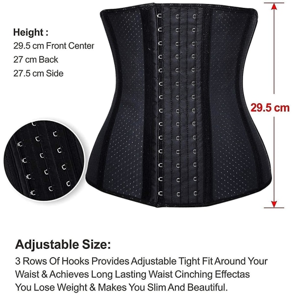 Waist Trainer til Kvinder Underbust Latex Sport Girdle Korsetter Cincher Timeglas Figurform