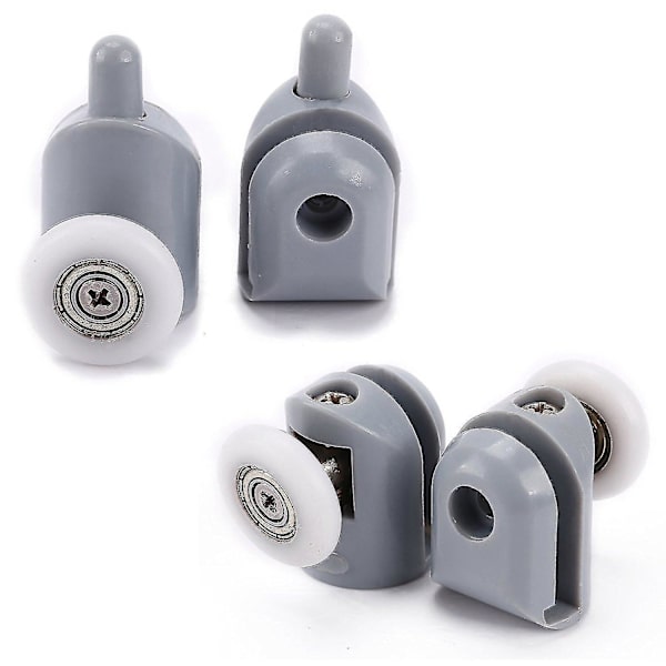 Sjq 8x Rulle Dobbelt Rulle Roulette Hjul Brusekabinedør Badeværelse - Rullediameter 23mm