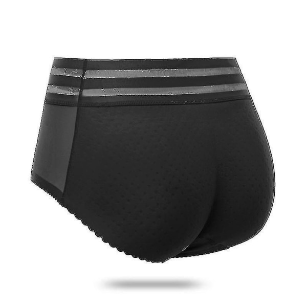 Women Padded Push Up Panties Butt Lifter Shaper Fake Ass Mid waist 127black S