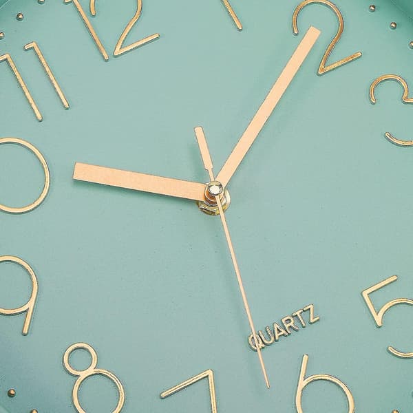Wall Clock 12-inch Silent Non-ticking Wall Clock green