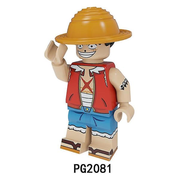 8 stk. One Piece Luffy Sauron Sanji Samlede Byggeklods Minifigur Legetøj