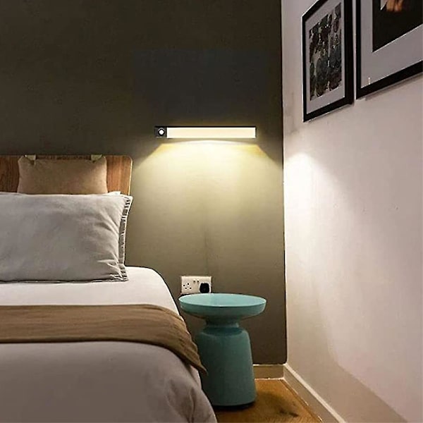 2 Pack Under Cabinet Lighting Motion Sensor Closet Light Wireless warm yellow light Black 20 cm