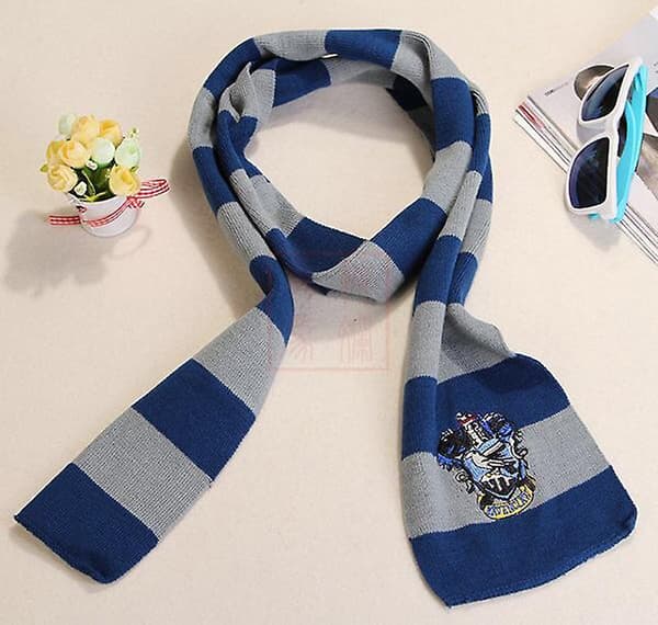 Harry Potter 6-delt Sett Magisk Trollmann Cosplay Kostyme Kappe Kappe Blue 155CM