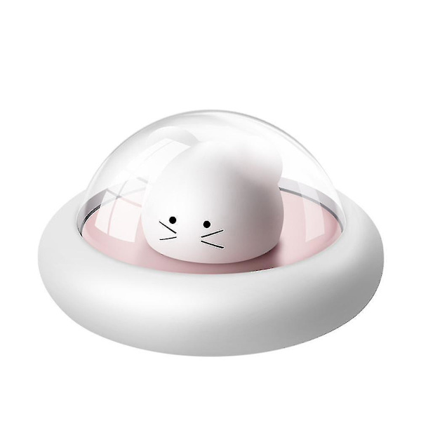 Ufo Space Mouse Led Night Light Usb Bedside Sleeping Lamp Rechargeable Pink