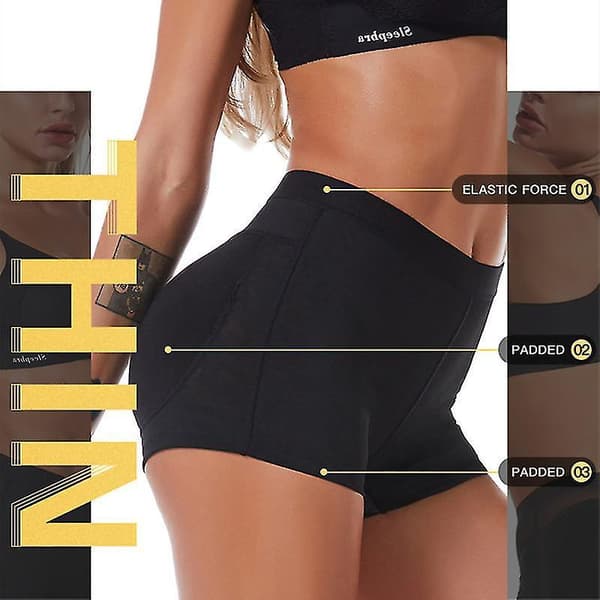 Rumpe Løfter Truser Hofteforsterker Shapewear Magekontroll Kropp S BLACK S