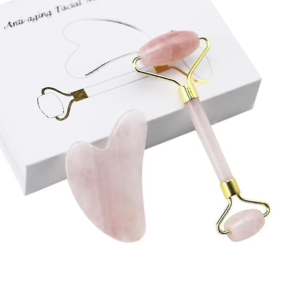 Rose Quartz Roller Set Facial Massager