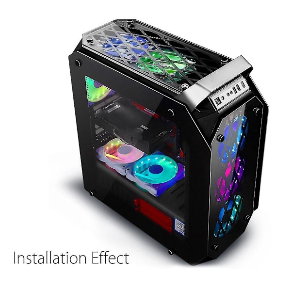 3-pack Rgb Led Quiet Computer Case Pc Cooling Fan 120mm With Remote Control