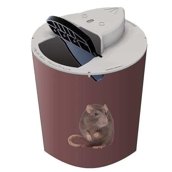 Reusable Smart Mouse Rat Trap Plastic Flip Slide Bucket Lid Humane Or Lethal Trap Door Style Multi Catch Black
