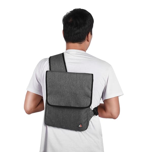 Sling Backpack Storage Bag Chest Shoulder Daypack For 13" 15" Notebook Laptop Dark grey