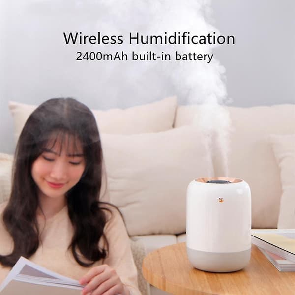 1000 ml Trådløs Æterisk Olie Diffuser Luftfugter 2400mAh Batteri Aroma