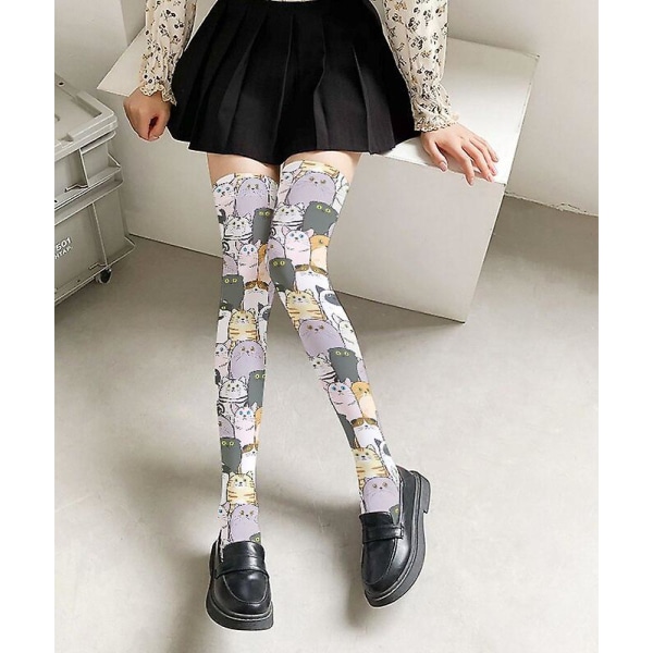 3d Printing Cartoon Animal Long Stockings Women Novelty Cute Panda Socks New Funny Halloween Thigh High Stockings Style5