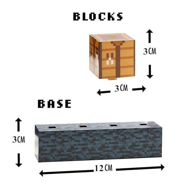 Minecraft Byggekloss Skrivebordslampe DIY Søm Bordlampe Leker USB Nattlys Gaver