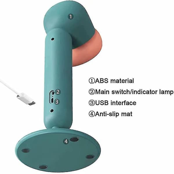LED Natlampe Øjenbeskyttelse USB Touch Opladning Blødt Lys Grad