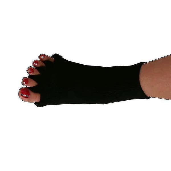 Yoga Open Toe Socks Five-finger Separator Foot Alignment Socksblack