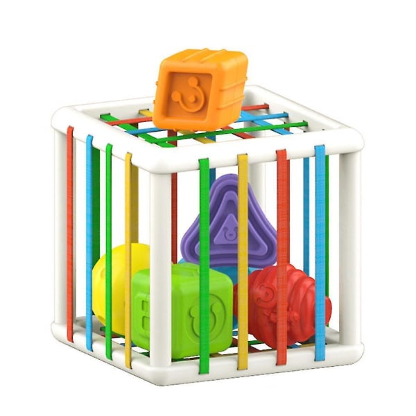 Baby Building Block Sorting Box Activity Cube Sensory Tactile Motor Skill Game Educational Toy