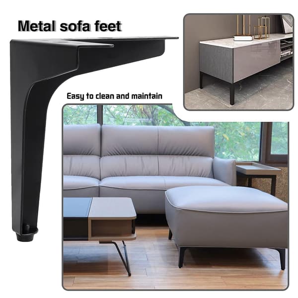 4 stk. 10 cm Metall Møbel Sofa Ben Moderne Trekant Møbelføtter DIY Erstatning For Skap
