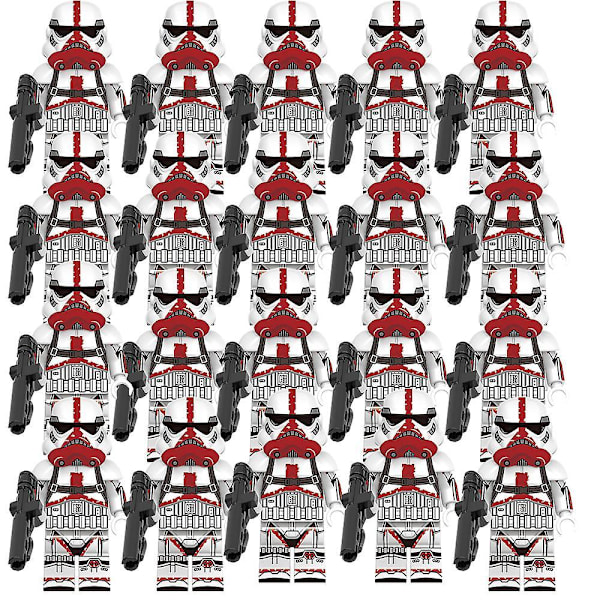 20pcs Star Wars Wooden Block Clone Trooper Figures 20pcs/set  +base Plate XP-1658