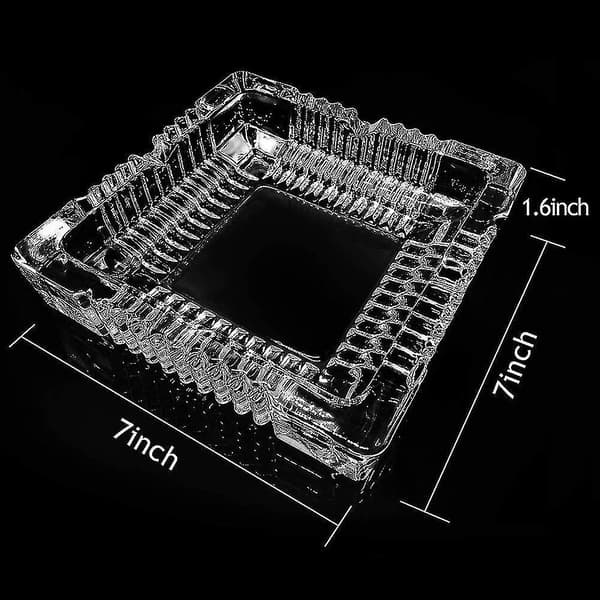 Ashtray, Large Glass Ashtray, Suitable Compatible With Cigarettes And Cigars