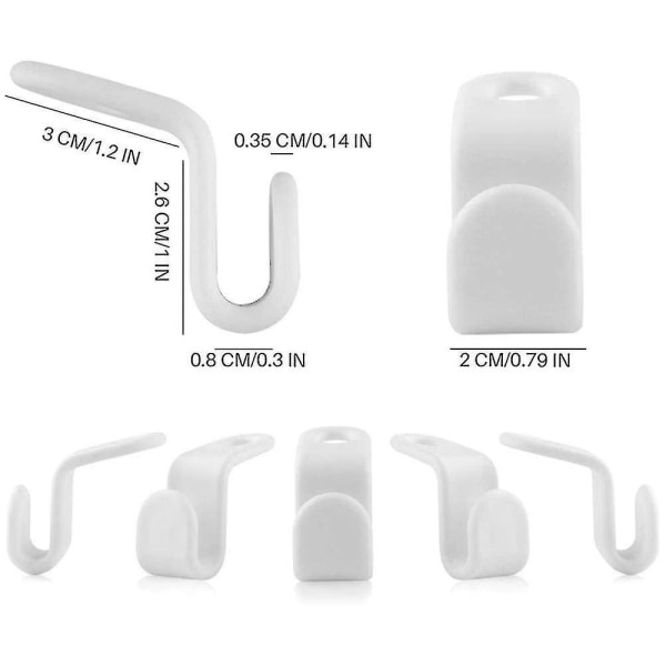 30 stk Kleshenger Koblingskroker Mini Kaskadestabel For Skap Garderobe Plassbesparende 40pcs
