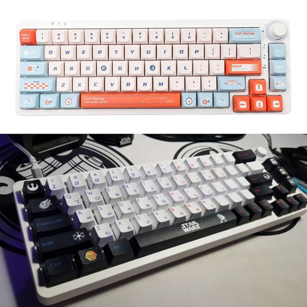 Tm680 Mechanical Keyboard Kit Hot Swappable Programmable Bt 2.4g Wired 3 Modes Black