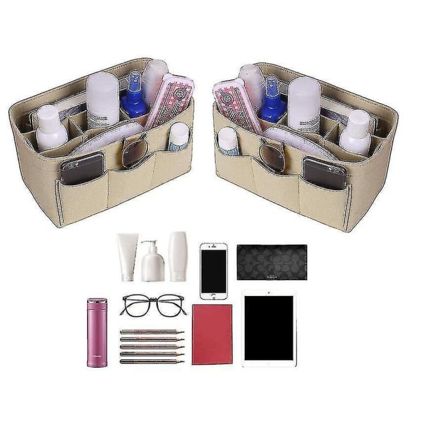 Make Up Organizer Felt Insert Bag For Handbag Travel Inner Purse Portable Cosmetic Bags