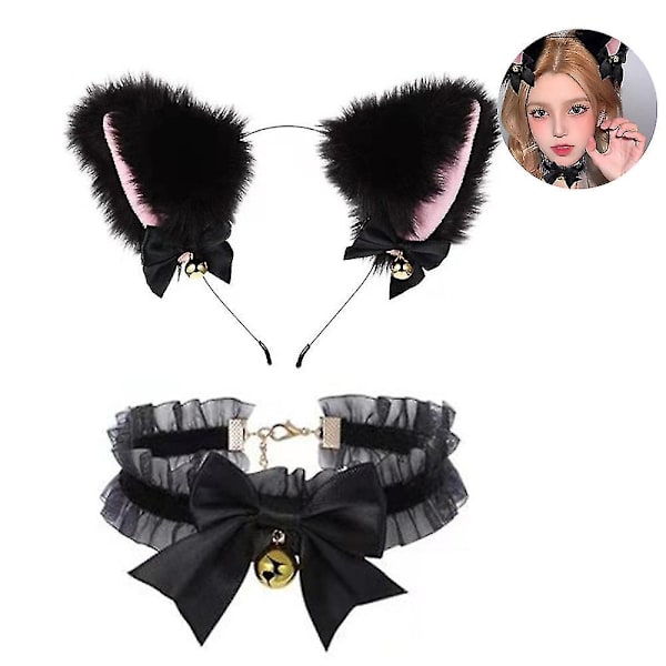 Cat Fox Faux Fur Ears Headband Hair Hoop  Halloween Cosplay Style 1