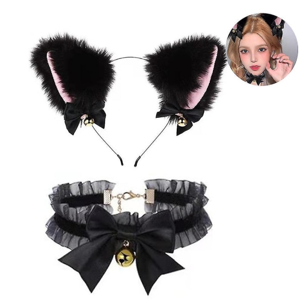 Kissa Kettu Tekoturkis Korvat Panta Hiusvanne Halloween Cosplay Style 1