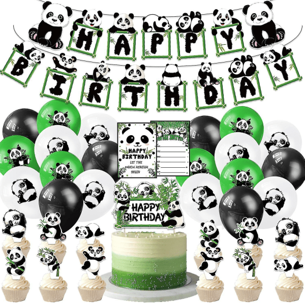 35pcs Panda Themed Birthday Party Decoration Set