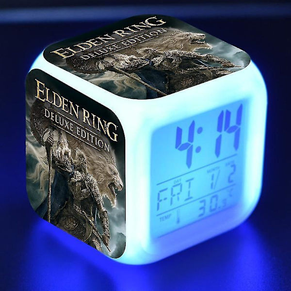 Vorallme Antikk Ring, Eldre Ring, Eldon Ring LED Lysende Vekkerklokke-stil 19