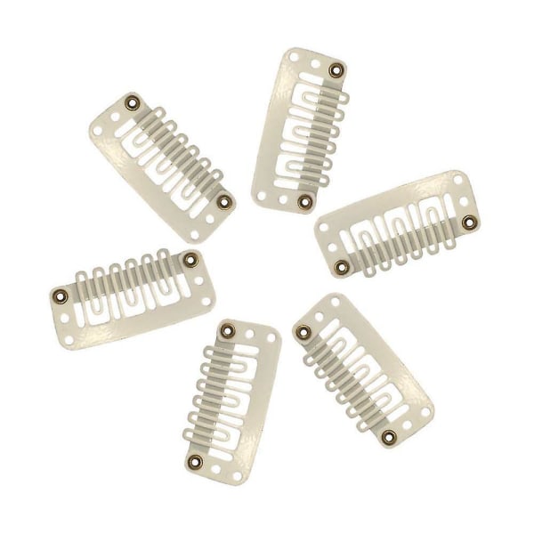 140 Piece Clips Wigs Clips U Shape Snap Clips Iron Metal Replacement Beige